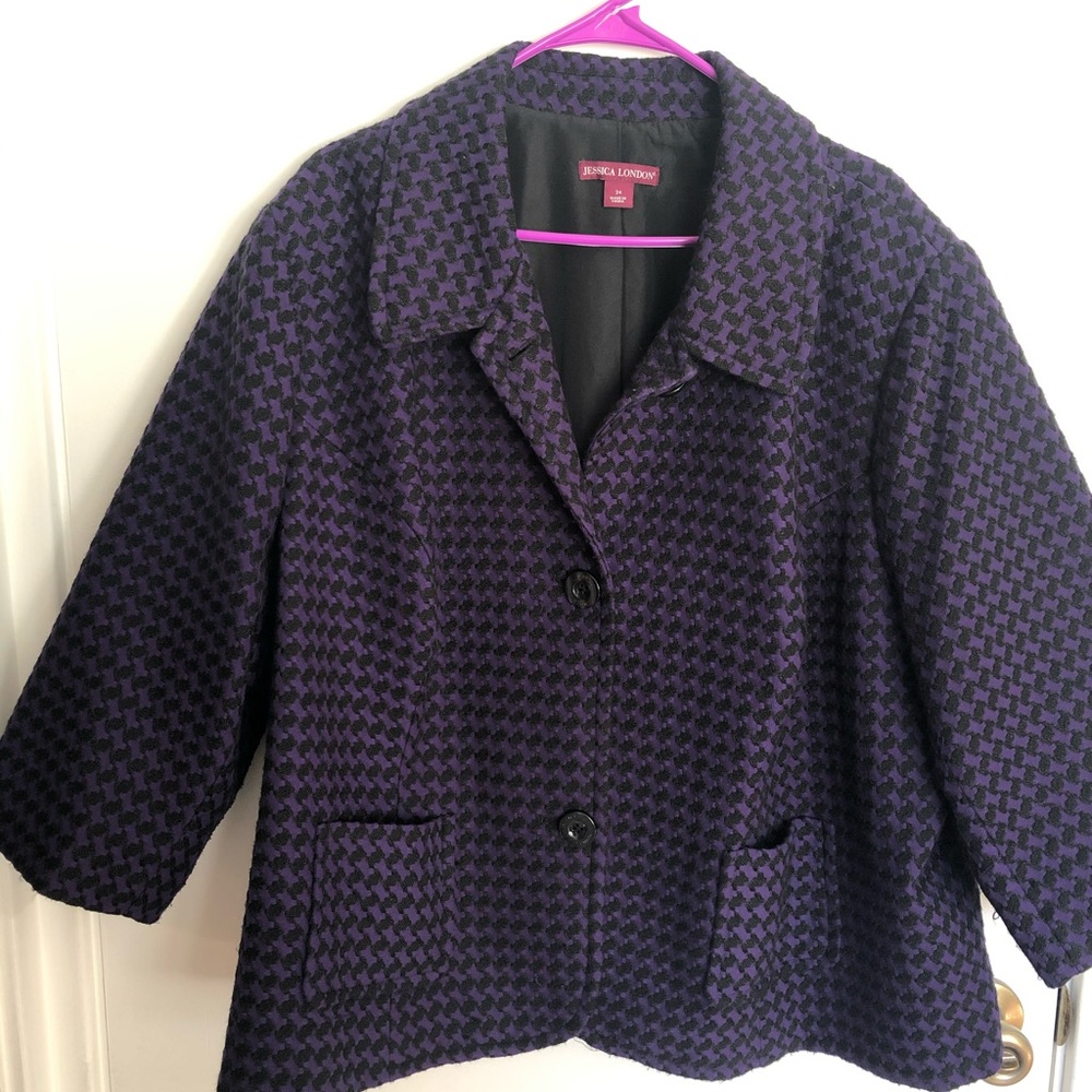 Jessica London Houndstooth Blazer